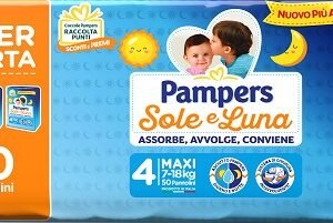 Pampers sole luna trio maxi 50 pezzi