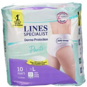 Pannolone per incontinenza lines specialist derma pants maxi l 10 pezzi
