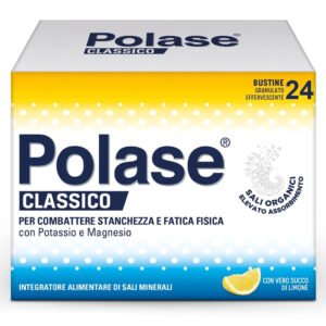 Polase Classico Magnesio e Potassio Integratore Alimentare Sali Minerali Gusto Limone 24 Bustine