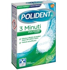 Polident 3 minuti pulitore per dentiere 66 compresse