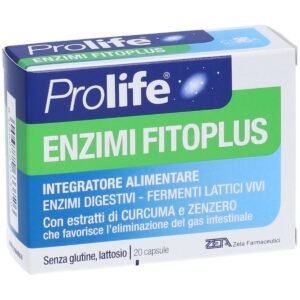 Prolife Enzimi FitoPlus Integratore di Enzimi Digestivi 20 Capsule