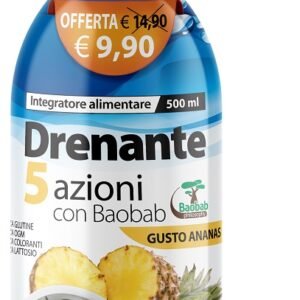 Puro drenante 5 azioni con baobab gusto ananas 500 ml