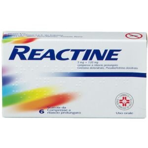 Reactine Antistaminico 6 Compresse 5 mg + 120 mg Rilascio Prolungato