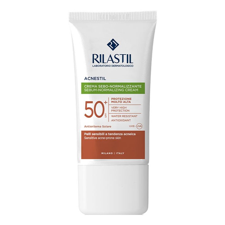 Rilastil Acnestil Crema Sebo Normalizzante Solare SPF 50+ Viso 40 ml