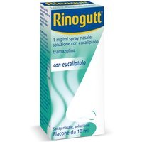 Rinogutt Spray Eucalipto Decongestionante della Mucosa Nasale per Adulti e Adolescenti 12+, 10ml