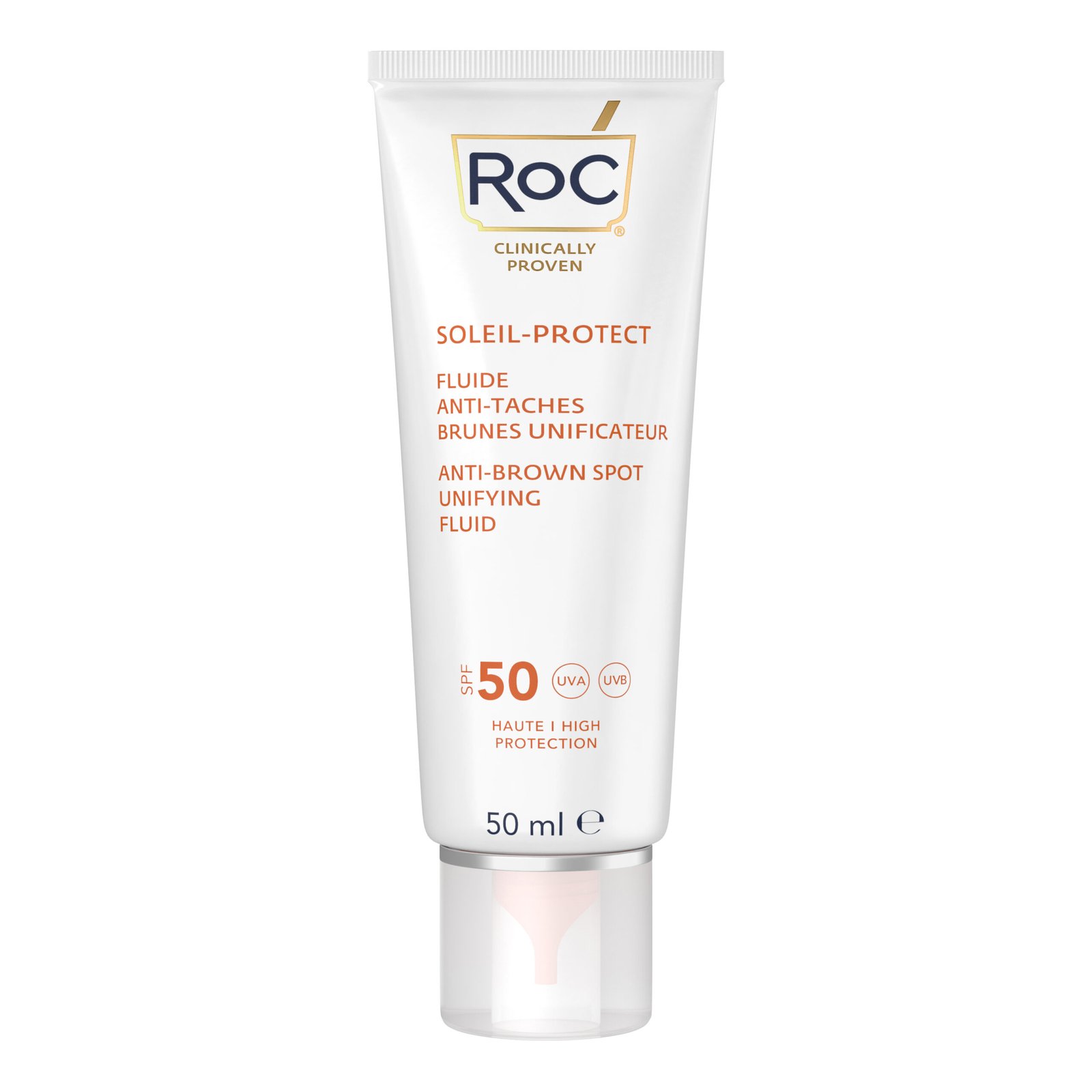 Roc fluido solare viso spf 50+ antimacchie brune 50 ml