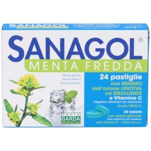 Sanagol Menta Fredda Integratore 24 Caramelle