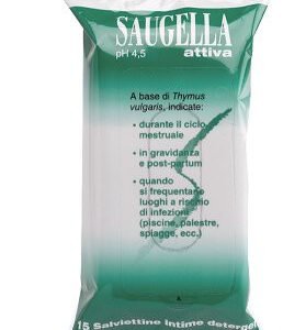 Saugella attiva salviette intime 15 pezzi