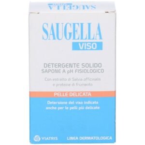Saugella Viso Detergente Solido pH Fisiologico Sapone Pelle Sensibile 100 g