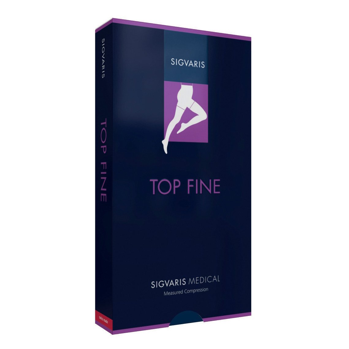 Sigvaris 702 ccl2 tfq collant top fine lungo punta aperta nero l