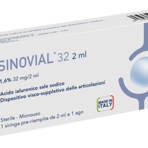 Siringa Intra-Articolare Sinovial 32 Acido Ialuronico 1,6% 32 mg/2 ml 1 Fs + Ago Gauge 21 1 Pezzo