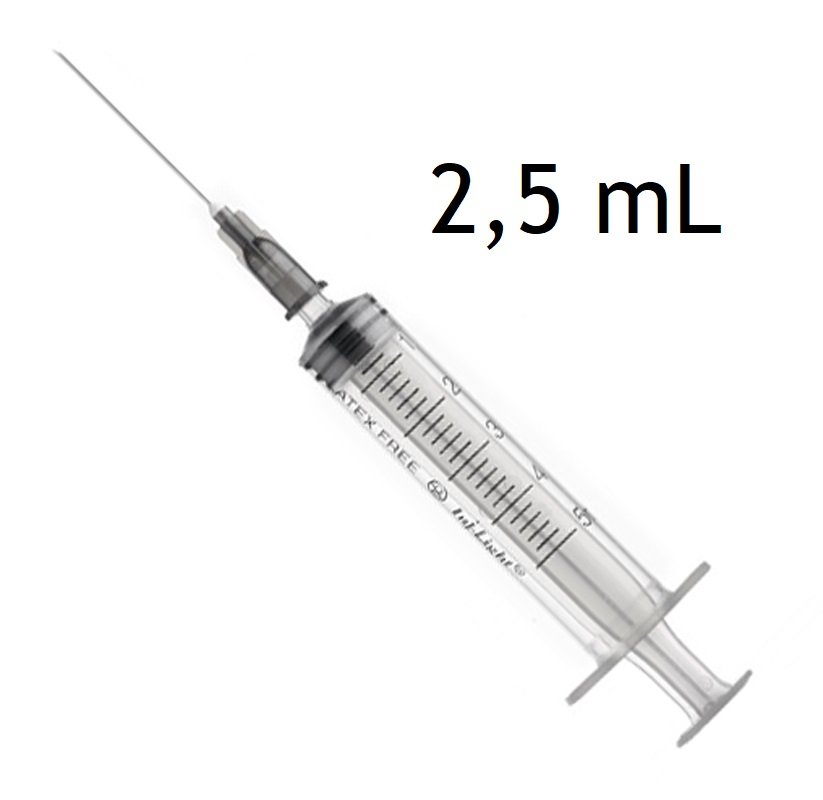 Siringa Pic Sterile 2,5Ml Ago 22Gx0.70X30 100 Pezzi Nuova Referenza
