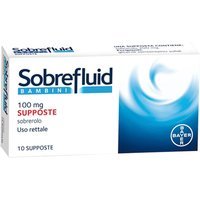 Sobrefluid Bambini Supposte 100mg Sobrerolo Mucolitico Fluidificante, 10 Supposte