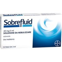 Sobrefluid Soluzione da Nebulizzare 40mg/3ml Sobrerolo Mucolitico Fluidificante, 10 Fiale da 3ml