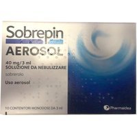 Sobrepin Aerosol Soluzione da Nebulizzare 40mg/3ml Sobrerolo Mucolitico Fluidificante, 10 Fiale da 3ml