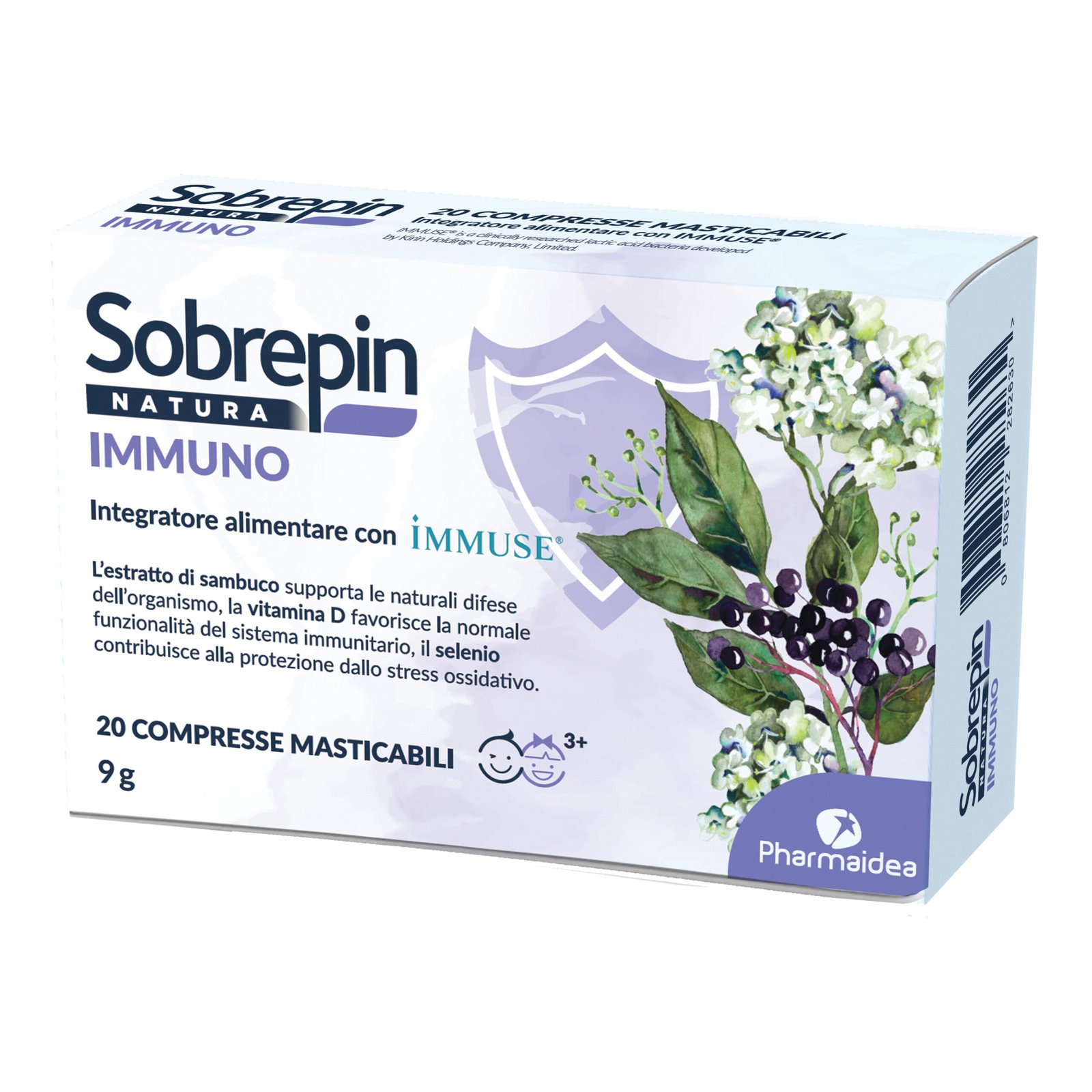 Sobrepin natura immuno 20 compresse masticabili