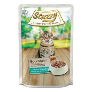 Stuzzy Gatto Bocconcini Jelly Busta Adulto Pesce Bianco 85 Gr