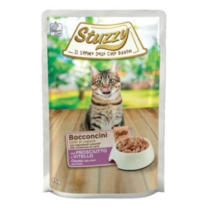 Stuzzy Gatto Bocconcini Jelly Busta Adulto Prosciutto & Vitello 85 Gr