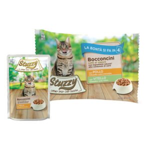 Stuzzy Gatto Bocconcini Multipack Adulto Pollo & Vitello Cf. (4X85) Gr