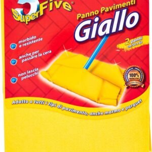 SUPER FIVE PANNO PAVIMENTO GIALLO 2PEZZI 50X60