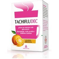 Tachifludec Polvere per Soluzione Orale per Influenza Raffreddore e Decongestionante Gusto Arancia, 10 Bustine