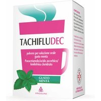 Tachifludec Polvere per Soluzione Orale per Influenza Raffreddore e Decongestionante Gusto Menta, 10 Bustine