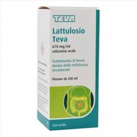 Teva Lattulosio - Soluzione orale per la stitichezza occasionale, Lattulosio sciroppo 200ml