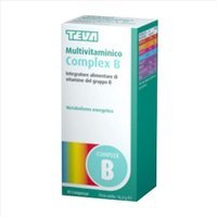 Teva Multivitaminico Complex B - Integratore energetico, multivitaminico Teva 40 compresse