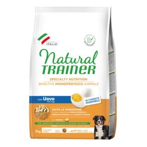 Trainer Cane Natural Sensitive Adulto Medium&Maxi Uovo & Cereali Integrali 3 Kg