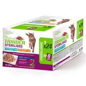 Trainer Gatto Natural Adulto Sterilizzato Multipack Tacchino & Merluzzo Cf. (24X85) Gr
