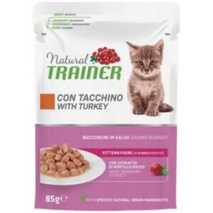 Trainer Gatto Natural Kitten&Young Tacchino 85 Gr Temporaneamente Mancante Dall'Azienda Produttrice
