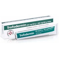 Trofodermin 0,5g + 0,5g Crema per Abrasioni Erosioni Lesioni Ragadi Ustioni Ferite, 30g