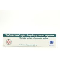 Trofodermin 5% + 5% Spray Cutaneo, Sospensione Flacone 30 Ml