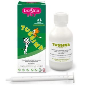 Tussina Flacone Mangime Complementare Cani Gatti Con Siringa Dosatrice Forma Liquida 100 G Buonapet