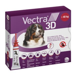 Vectra 3D Rosso Spot-On Cani Superiori A 40 Kg 3 Pipette