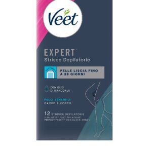 VEET EXPERT STRISCE CORPO 12PEZZI PEL SENS