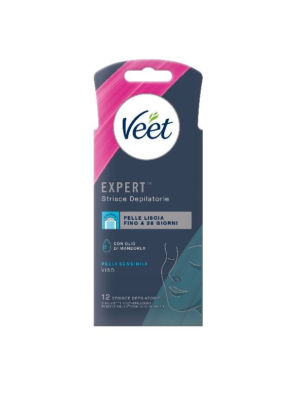 VEET EXPERT STRISCE VISO 12PEZZI PELLI SENS