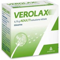 Verolax Adulti 6,75g Glicerina Soluzione Rettale Trattamento Stitichezza, 6 Contenitori Monodose da 9g