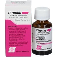 Verunec 15g+ 15g/100g Collodio Trattamento Verruche, 10ml