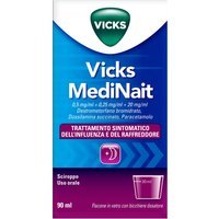 Vicks Medinait Sciroppo Sollievo Notturno da Raffreddore e Influenza, 90ml