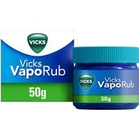 Vicks Vaporub Unguento Balsamico per Uso Inalatorio Rimedio per Raffreddore Mal di Gola Tosse e Naso Chiuso, 50g