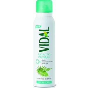 VIDAL - Asciutto invisibile Muschio bianco - Deodorante spray 150 Ml