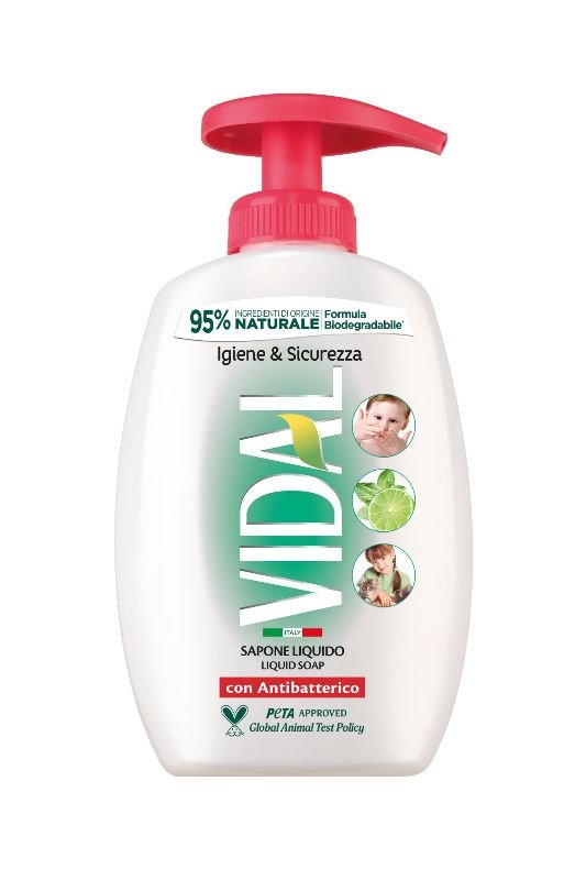 VIDAL - Igiene & Sicurezza - Sapone liquido con antibatterico 300 ml