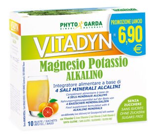 Vitadyn magnesio potassio alkalino senza zucchero 10 bustine