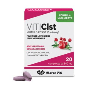 VitiCist Mirtillo Rosso Integratore Vie Urinarie 20 Compresse