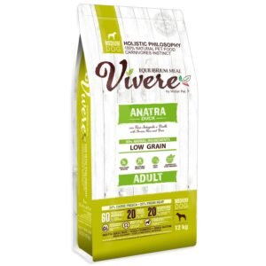 Vivere Cane Adulto Medium Anatra, Riso Integrale & Piselli 3 Kg