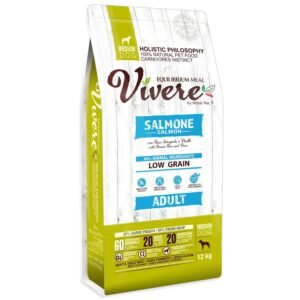 Vivere Cane Adulto Medium Salmone, Riso Integrale & Piselli 3 Kg