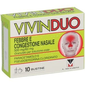 VivinDuo Febbre e Congestione Nasale Paracetamolo 10 Bustine