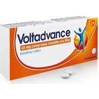 Voltadvance Antinfiammatorio 25mg Diclofenac Dolori Articolari Dolore Cervicale Mal di Schiena, 10 Compresse