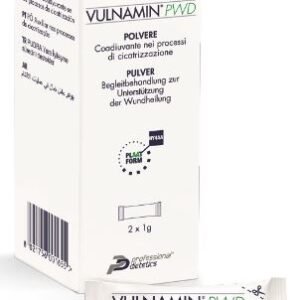 Vulnamin pwd medicazione interattiva in polvere di sodio jaluronato e aminoacidi 2 stick pack